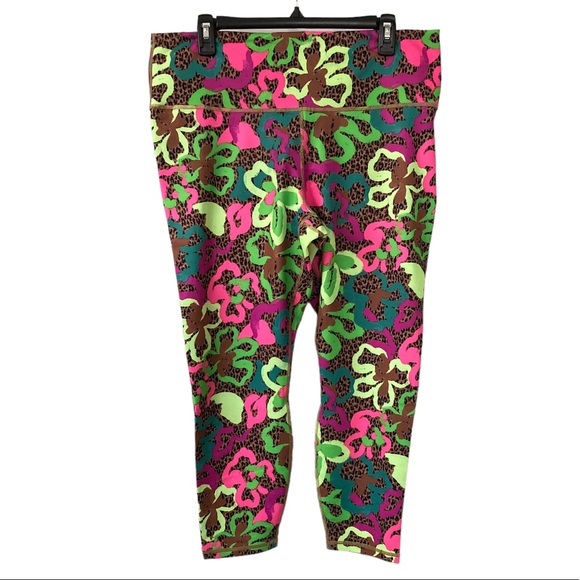 Fabletics Pants - Fabletics Define PowerHold® High-Waisted 7/8 Legging in tropical oasis XXL/1x